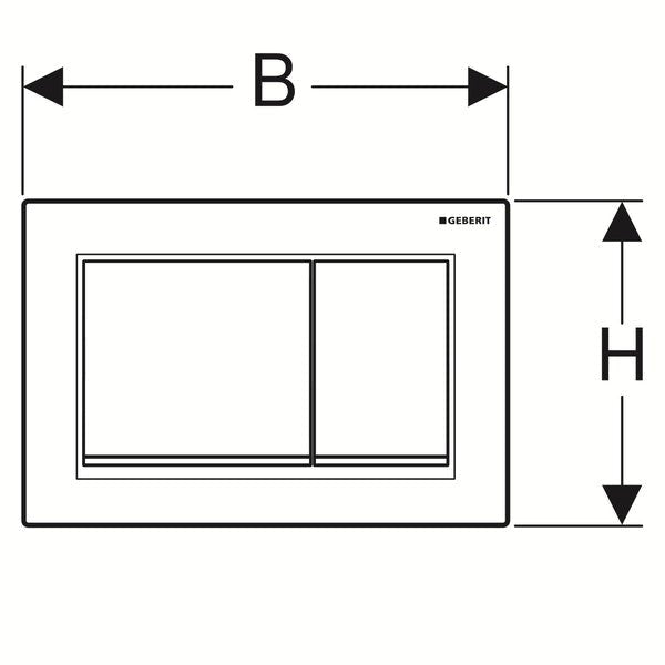 Huuhtelupainike Geberit Omega 30 Valkoinen Kromi - KarelianStore