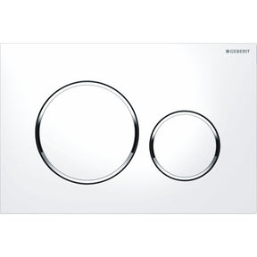 Huuhtelupainike Geberit Sigma 20 Korkea Valkoinen Mattakromi - KarelianStore