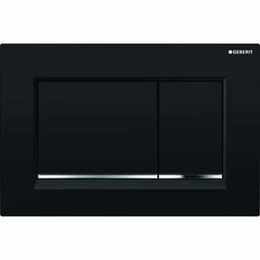 Huuhtelupainike Geberit Sigma 30 Korkea Musta Kromi - KarelianStore