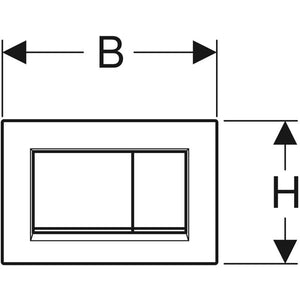 Huuhtelupainike Geberit Sigma 30 Korkea Valkoinen Kromi - KarelianStore