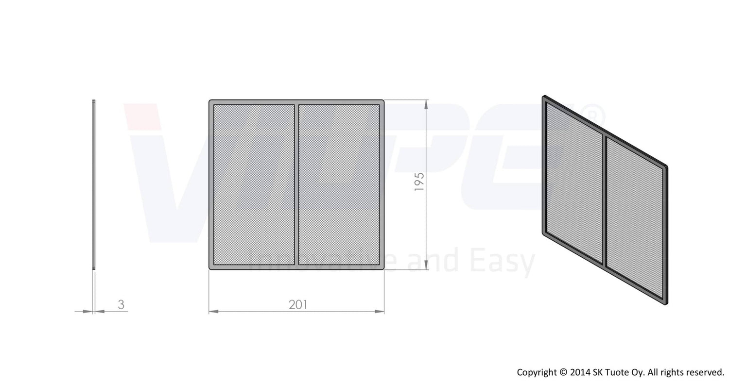 Hyönteisverkko VILPE 240X240 monitoimi-säleikkö - KarelianStore