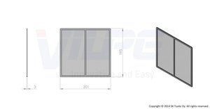 Hyönteisverkko VILPE 240X240 monitoimi-säleikkö - KarelianStore