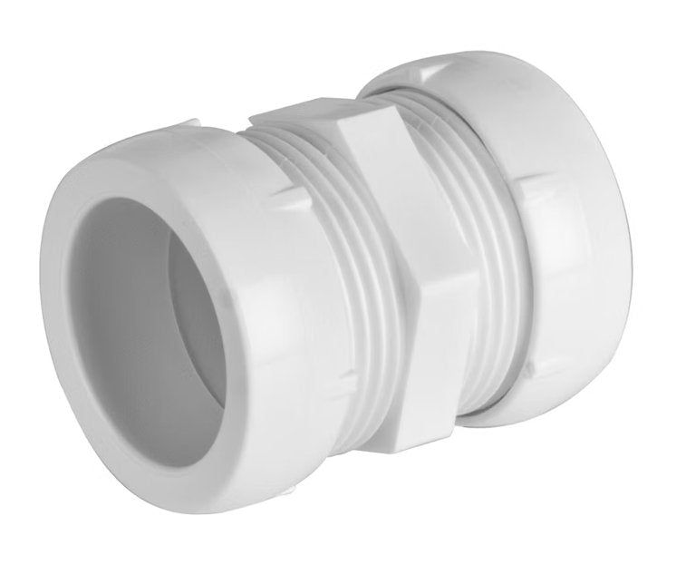 Jatkoliitin Faluplast 32-32 Kartio-mutteri PP Valkoinen - KarelianStore