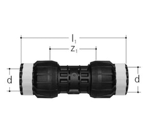 Jatkoliitin Sanipex MT Kompo GF 26x26 PPSU PA - KarelianStore
