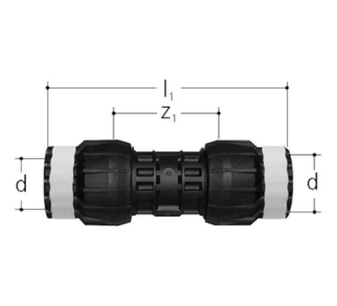 Jatkoliitin Sanipex MT Kompo GF 32x32 PPSU PA - KarelianStore