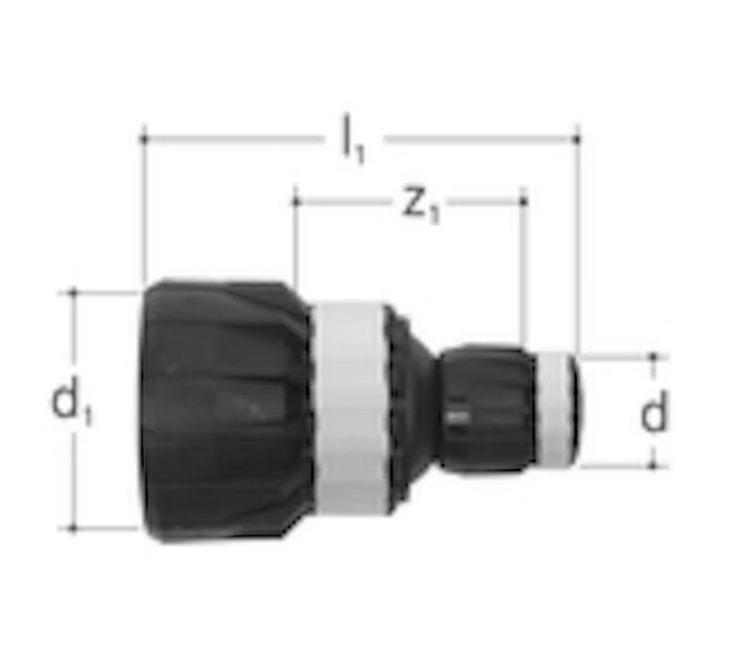 Jatkoliitin Sanipex MT Kompo GF 50x26 PPSU PA - KarelianStore