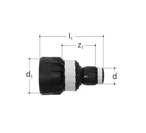 Jatkoliitin Sanipex MT Kompo GF 63x50 PPSU PA - KarelianStore