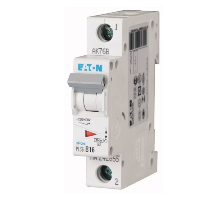 Johdonsuojakatkaisija Eaton PLS6-C16-GV 1N C 60 kpl - KarelianStore