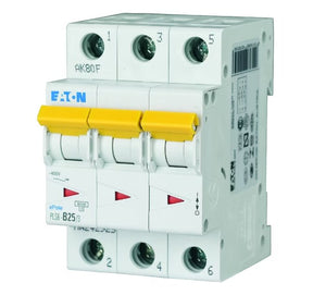 Johdonsuojakatkaisija Eaton PLS6-C25 3 6kA 3-napainen 25A - KarelianStore