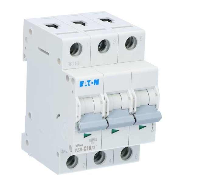 Johdonsuojakatkaisija Eaton PLSM-C16 3 10kA 3-napainen C 16A - KarelianStore