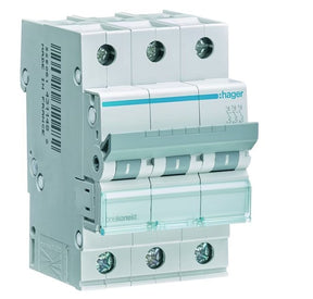 Johdonsuojakatkaisija Hager MCN316E 3x16A C-käyrä 6kA - KarelianStore