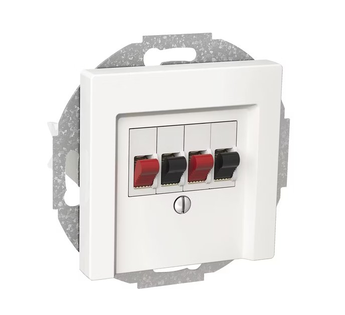 Kaiutinpistorasia Schneider Electric Exxact Valkoinen - KarelianStore