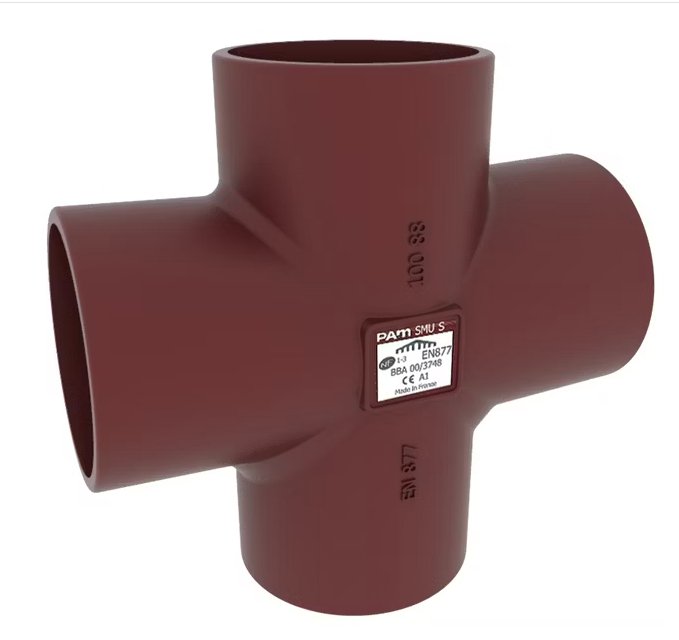 Kaksoishaara Saint-Gobain Valurauta SMU 100x100x100x88 - KarelianStore