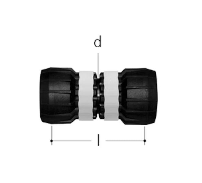 Kaksoisjatkoliitin Sanipex MT Kompo GF 16x16 PPSU PA - KarelianStore