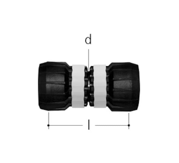 Kaksoisjatkoliitin Sanipex MT Kompo GF 32x32 PPSU PA - KarelianStore