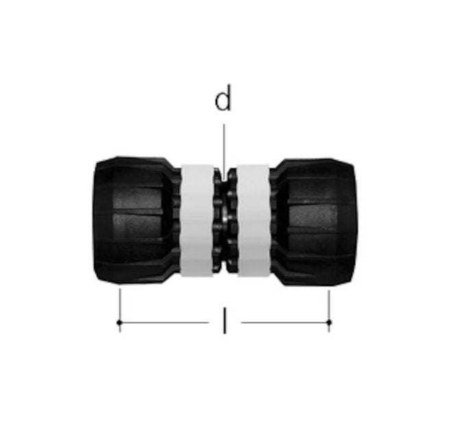 Kaksoisjatkoliitin Sanipex MT Kompo GF 50x50 PPSU PA - KarelianStore