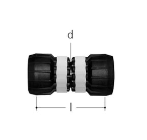 Kaksoisjatkoliitin Sanipex MT Kompo GF 63x63 PPSU PA - KarelianStore
