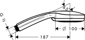 Käsisuihku Hansgrohe 28535000 Croma 100 Vario - KarelianStore
