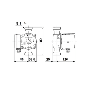 Käyttövesipumppu Grundfos Up 20-45N 1x230 150xR20 - KarelianStore