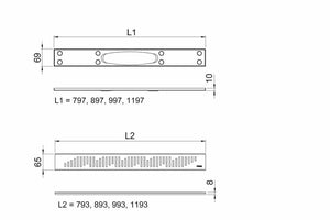 Kehys ja Ritilä Unidrain Basicline 1200mm - KarelianStore