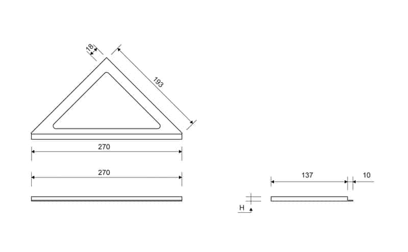 Kehys Kulma Unidrain 2501 Harjattu 200/10mm - KarelianStore