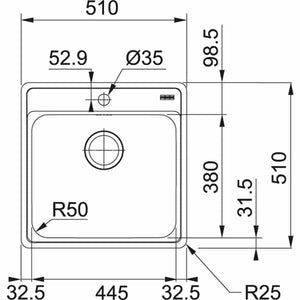 Keittiöallas Franke Bell BCX 610-45TL - KarelianStore