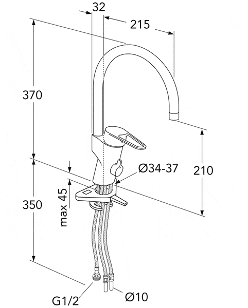 Keittiöhana Gustavsberg Nautic Korkealla juoksuputkella - KarelianStore