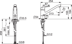 Keittiöhana Oras 1035FS-104 Safira Pesukoneventtiilillä - KarelianStore
