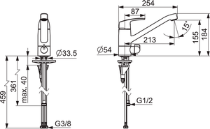 Keittiöhana Oras 1035FS-105 Safira Pesukoneventtiilillä - KarelianStore