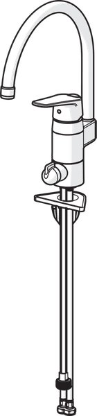 Keittiöhana Oras 1839FG Vega Pesukoneventtiilillä ja korkealla kääntyvällä juoksuputkella - KarelianStore