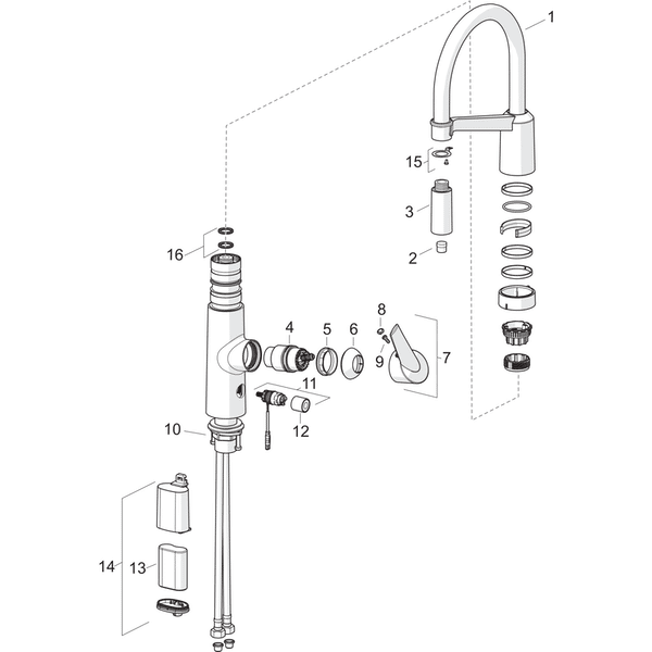 Keittiöhana Oras 2739F Optima Pesukoneventtiilillä 6V - KarelianStore