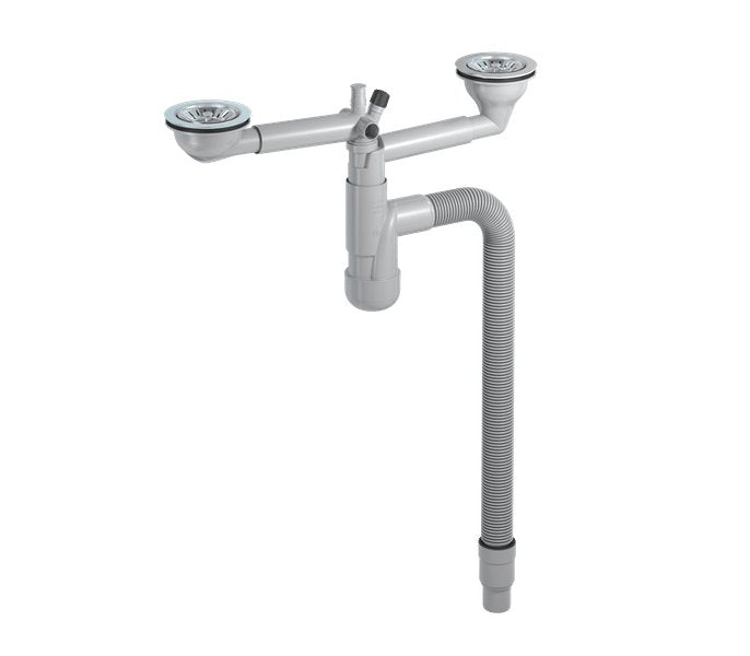 Keittiövesilukko Prevex Flexloc 2-altainen koripohjaventtiilillä - KarelianStore