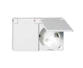 Kojepistorasia Schneider Electric 2-osainen Maadoitettu JL Valkoinen - KarelianStore