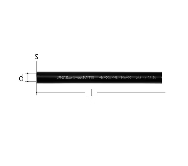 Komposiittiputki Sanipex MT GF 16x2.25 Musta 3m - KarelianStore