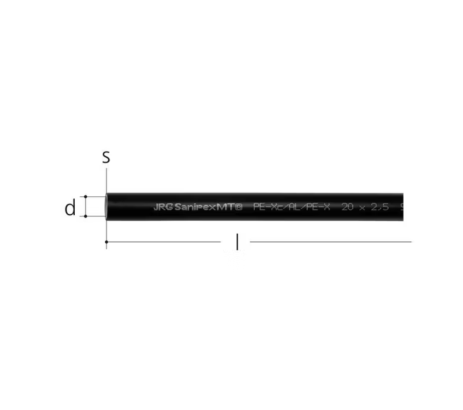 Komposiittiputki Sanipex MT GF 26x3 Musta 3m - KarelianStore