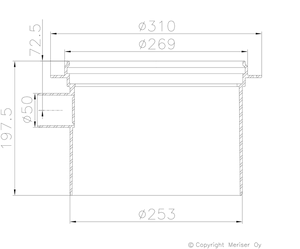 Korotusrengas Merika M-336 250x197 50mm PH-kaivoon - KarelianStore