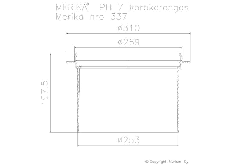 Korotusrengas Merika M-337 250x197 PH-kaivoon - KarelianStore