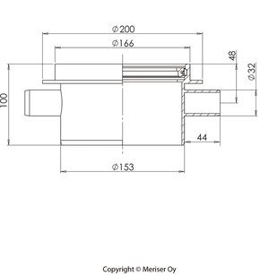 Korotusrengas Merika M-401 150x100 2x32 Sivuliitäntä - KarelianStore