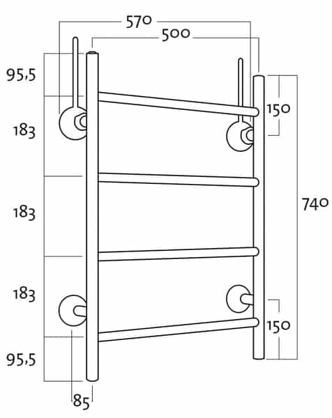 Kuivausteline Rej BTH 50744 Kromi Yläkytkentä - KarelianStore