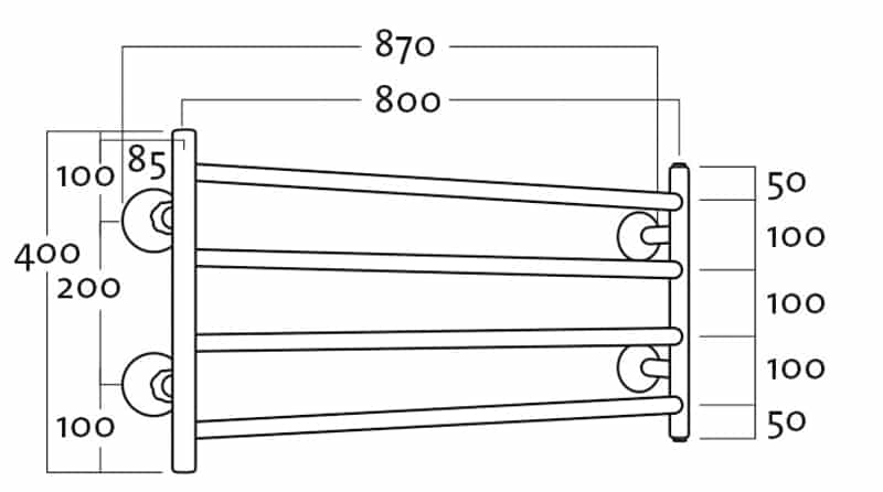 Kuivausteline Rej Largo BTH 80404 Vesi - KarelianStore