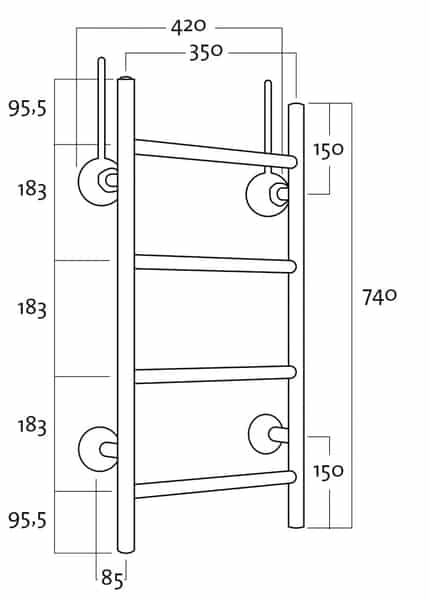Kuivausteline Rej Tango BTH 35744 vesi - KarelianStore