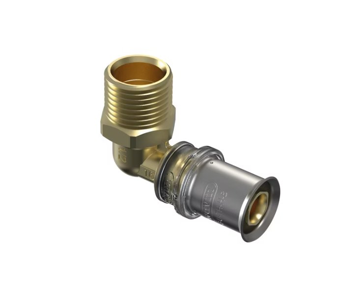 Kulmaliitin Wavin Kompo Tigris 90 UK 20x1/2 M5 DR - KarelianStore