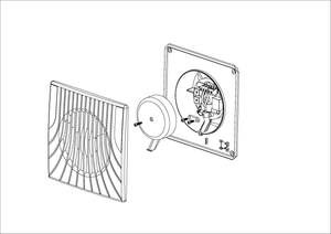 Kylpyhuonepuhallin Opal WA100LZH Ajastin sekä kosteusanturi - KarelianStore