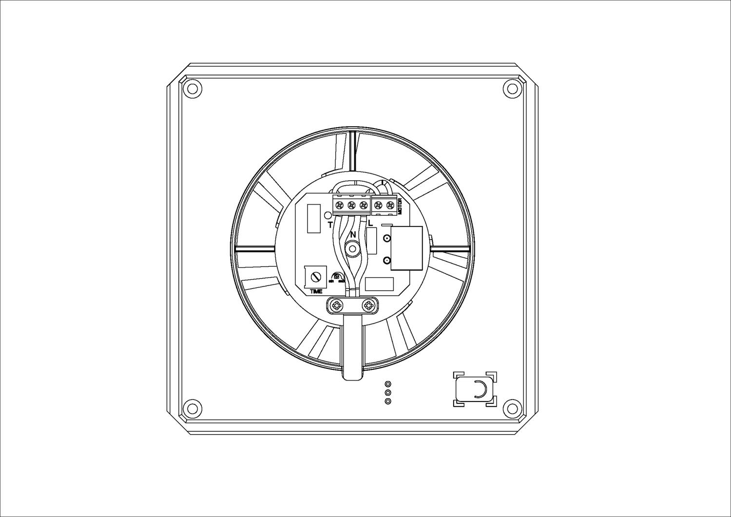 Kylpyhuonepuhallin Opal WA100LZT Ajastimella - KarelianStore