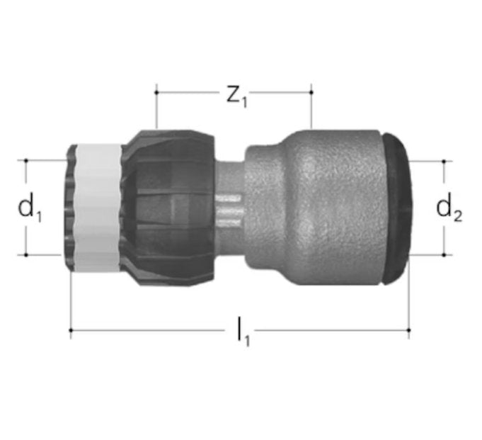 Kytkentäliitin Sanipex MT GF Kompo 32x28 CU-putkelle - KarelianStore