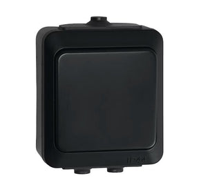 Kytkin Opal Pinta 6 16A 250V IP44 PPR Musta - KarelianStore