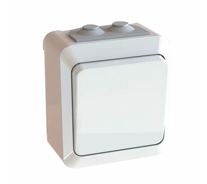 Kytkin Opal Pinta 6 16A 250V IP44 Valkoinen 5 kpl - KarelianStore