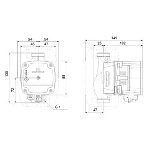 Lämpöjohtopumppu Grundfos Alpha 1 L 15-60 130 - KarelianStore