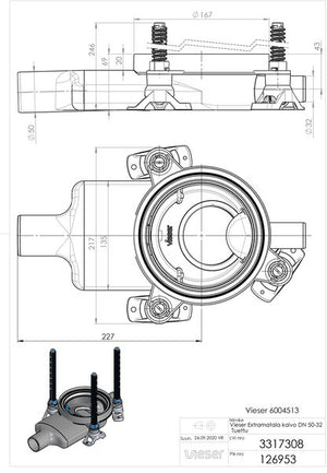 Lattiakaivo Vieser One DN50 1x32 Extra Matala Valutuella - KarelianStore