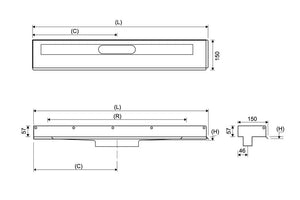 Lattiakaivokaluste Unidrain 1002 2 Seinäkiinnikettä 1200mm - KarelianStore